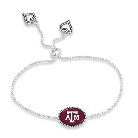 New Texas A&M Aggies  Silver Charm Bracelet, Gift for Her Mom Cover