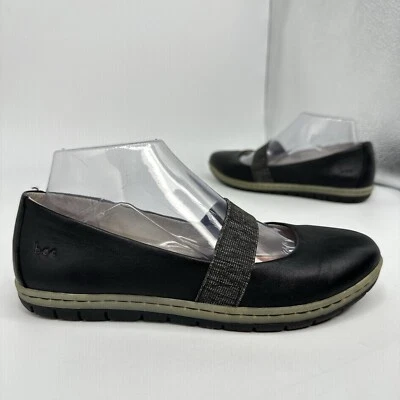 Born Kalani Mary Jane Leather Slip On Women 7 M Black - Image 1 of 4