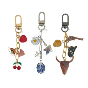 Bag Charms Bundle of 3– Unique Design, Womens Purse or Handbag Keychain - Picture 1 of 12