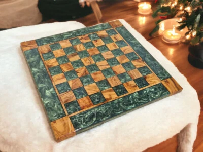 Buy Elegant Wooden Chess Set, Wooden Chess Board, Handmade Chess Board with King - Image 1 of 4