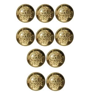 40 piezas Botones de Costura Botones Dorados Costura Botón Redondo Botón Uniforme Dorado - Imagen 1 de 12