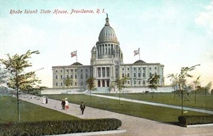 Vintage Postcard 1910's Rhode Island State House Providence R. I. Green Field - Picture 1 of 2