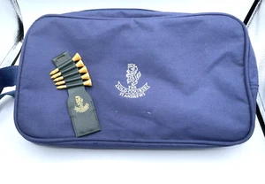 St Andrews Shoe Bag Navy w/ Logo + 5 Logo Tees in Holder - Picture 1 of 8