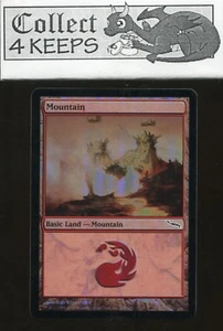 MTG Magic the Gathering Mirrodin Foil: Mountain 300 (Nrmt) *A* - Picture 1 of 2