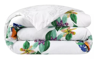 "Nueva funda nórdica Yves Delorme perfume estampado floral algodón reina tamaño 92 x 92""" Foto 1 de 4