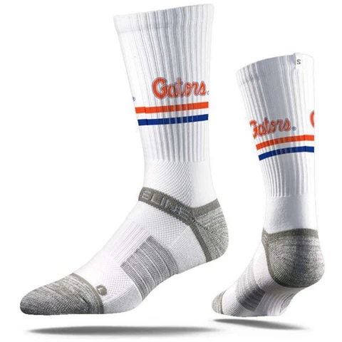Florida Gators Strideline Premium Crew Sock - White Cover