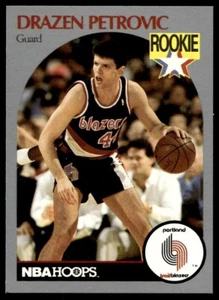 1990-91 Hoops Drazen Petrovic recrue A40 Portland Trail Blazers #248 - Photo 1 sur 2