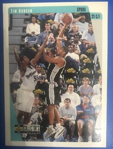 1997 Upper Deck Collectors Choice Tim Duncan CARD # 323 Spurs HOF CENTERED SP