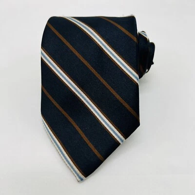 Corbata Ketch Corbata Vintage Azul Rayas Repp Poliéster 55.5"" x 3"" Corbata Vintage Foto 1 de 4