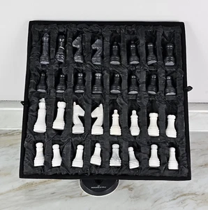 Marmor Schachfiguren, Aufbewahrungstablett, große Steinschachfiguren, Vatertagsgeschenk - Neu - Bild 1 von 14