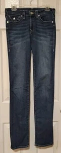 True Religion Billie Mid Rise Straight Stretch Jeans Dark Wash Damen 29 - Bild 1 von 6