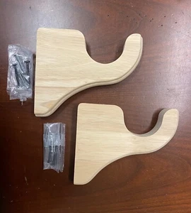 (2pcs) Kirsch Wood Trends Wood Pole Brackets - Fits 1-3/4” and 2” Dia Wood Pole - Picture 1 of 1