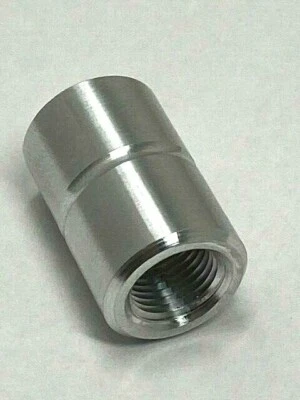 CZ INDUSTRIES 1/8" NPT Threaded Full Coupling Connector Alum 6061-T6 Schedule 40 Pipe Fitting