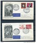 Germany 1959 2 Covers  to USA Medival Art Special Cancel