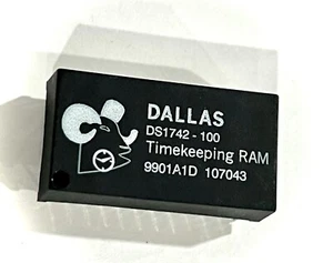 DS1742-100 IC, reloj en tiempo real, paralelo, RAM NV, 2 KB, 24 pines, EDIP, tubo, - Imagen 1 de 2