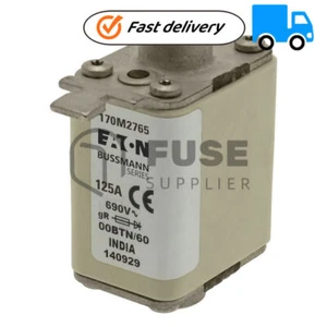 1PC New Eaton BUSSMANN 170M2765 125A, 690V High Speed Fuse-link Fast Shipment - Picture 1 of 3