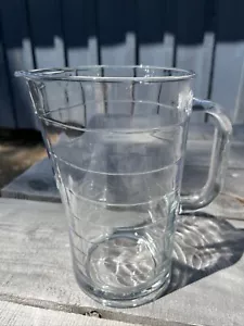 Ikea Svepa Clear Italian Glass Pitcher Ribbed Rings 32 oz 7.5” ITALY 10288 - Picture 1 of 18