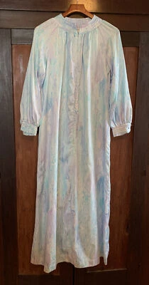 De Colección Christian Dior Lencería Casa Larga Abrigo Bata Diseño Acuarela Abuela Núcleo Foto 1 de 4