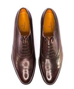 John Lobb Solid Brown Leather Oxfords 10.5 US (9.5 E UK) - Picture 1 of 9