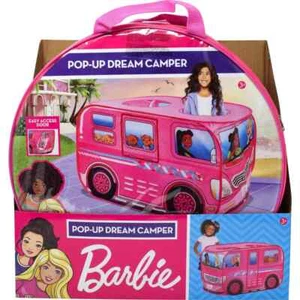 Barbie Dream Camper Pop-Up Play Tent w/ Carrying Case Pink 27" X 27.5" X 43" NEW - Picture 1 of 2