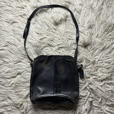 Cartera Coach De Colección Nicholas Bolso Cubo Cuero Negro con Cordón 9946 Foto 1 de 4