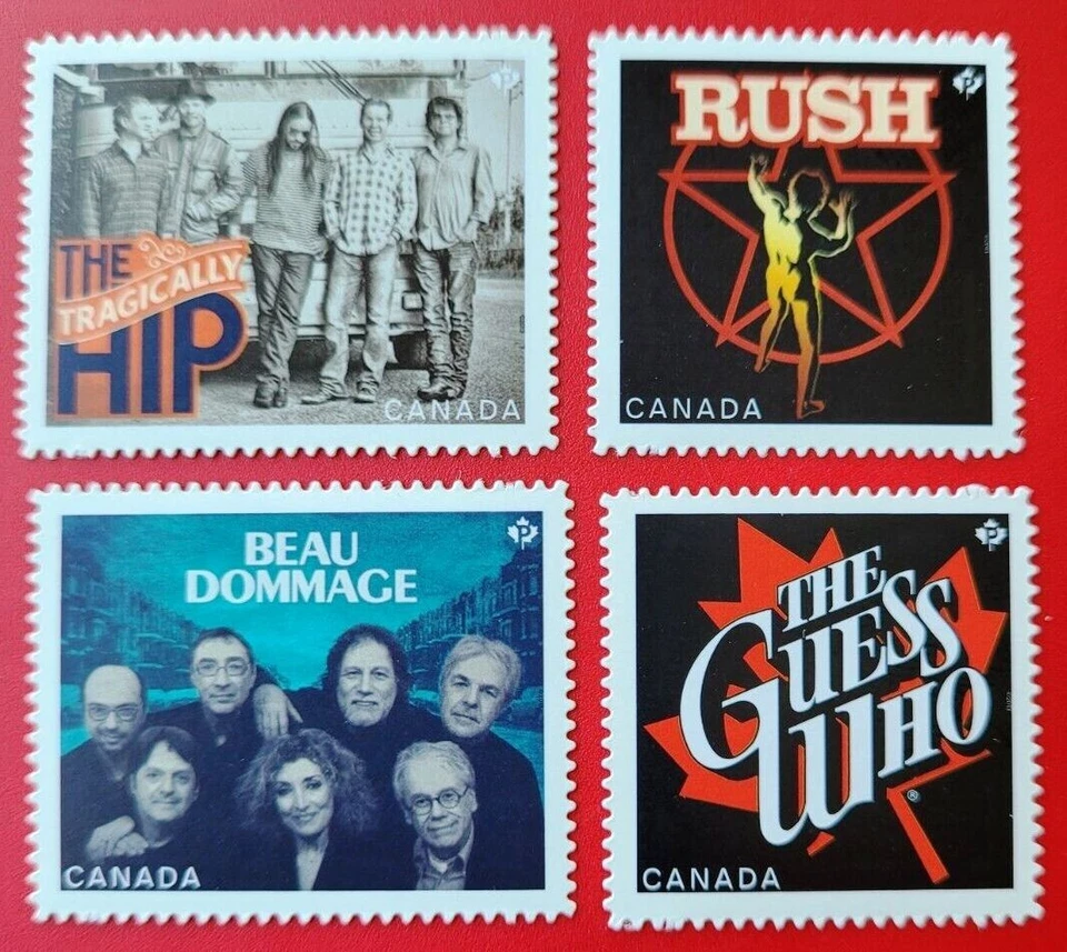 Canada Stamps — Die Cut — 2013, Recording Artists: The Bands #2656i-2659i MNH - Image 1 of 1