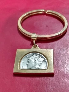 LLAVERO ENCHAPADO EN ORO MERCURY DIME - Imagen 1 de 4