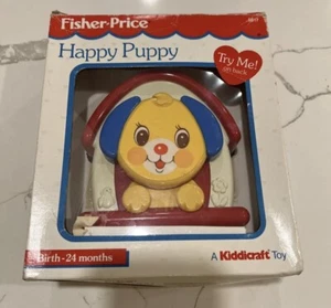 Vintage Fisher Price Happy Puppy 1993 MiB Works Very Rare Issue Piece- Windup... - Picture 1 of 5