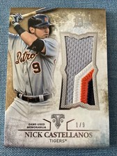 2015 Topps Triple Threads Jumbo Relic Gold 1/9 Nick Castellanos Detroit Tigers 