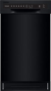 Frigidaire 18 in Compact Dishwasher FFBD1831UB Black Dual Spray Arms