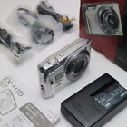 CASIO EXILIM EX-H15 Compact Digital Camera Optical Zoom 10x 14.1MP Body Silver 