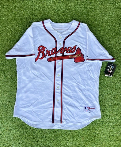 Size 56 - Authentic Majestic 6200 Mark Teixeira Atlanta Braves Jersey Cover