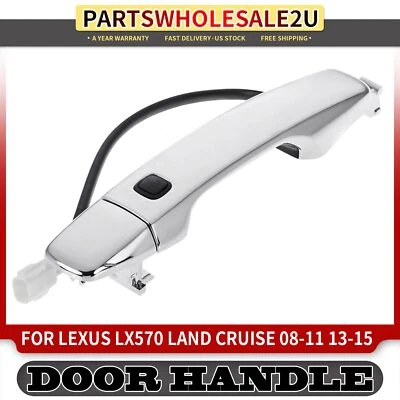Manija de puerta exterior cromada izquierda del conductor trasero para Lexus LX570 Toyota Land Cruiser Foto 1 de 4