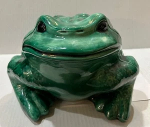 LARGE CERAMIC TOAD FROG ARNELS ARNEL’S PATIO GARDEN DECOR FIGURE - Picture 1 of 7