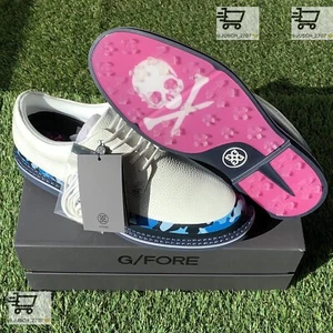 G/Fore G4 Camo Tuxedo Gallivanter Golf Shoe Sneaker ⛳️ US 10.5 White Blue Pink - Picture 1 of 8