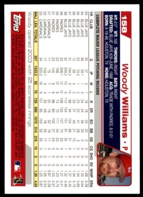 2004 Topps Woody Williams St. Louis Cardinals #19 Foto 1 de 2