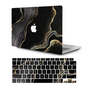 Black Marble Hard Case Shell+ Keyboard Cover for Macbook Air Pro 11 13 14 15 16 - Picture 1 of 6