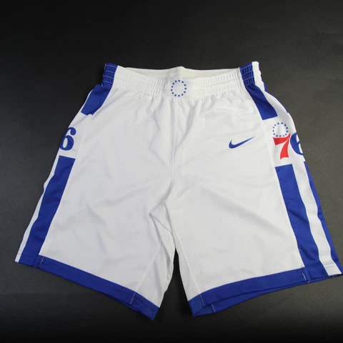 Philadelphia 76ers Nike NBA Authentics Practice Shorts Men's White/Blue Used Cover