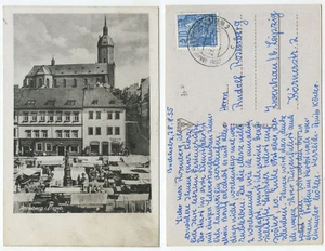 39102 - Annaberg i. Erzgeb. - Markt - Ansichtskarte, gelaufen 29.8.1955 - Picture 1 of 1