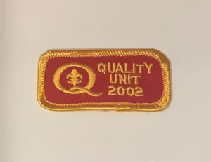 Cub Scout BSA Boy Scouts of America Uniform Shirt Quality Unit 2002 Patch - Picture 1 of 2