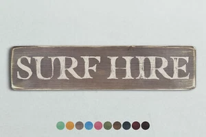 SURF HIRE Vintage-Stil Holzschild. Shabby Chic Retro Heimgeschenk - Bild 1 von 3