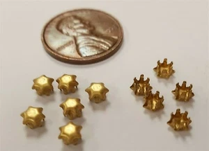 24 DE COLECCIÓN LATÓN SÓLIDO 6 CLAVIJAS 3,5mm. HALLAZGOS DE AJUSTE DE DIAMANTES DE IMITACIÓN 2405 - Imagen 1 de 5