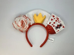 Disney Parks Herzkönigin Stirnband Bösewicht Mickey Ohren Alice im Wunderland - Bild 1 von 11