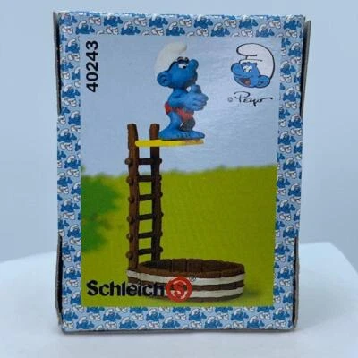 Pitufos 40243 High Diver Pitufo Raro De Colección Figura Schleich Peyo PVC Figura de Buceo Foto 1 de 4