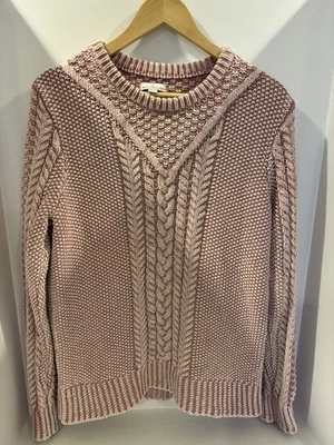 L.L. Bean Women's Fisherman Cable Knit Cotton Sweater SZ Large - Image 1 of 4