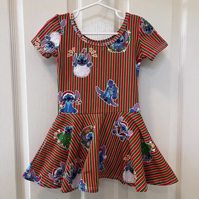 Wild Rich Kids WRK 迪士尼圣诞针裙紧身连衣裙女孩尺寸 5/6 — 第 1/4 张图片