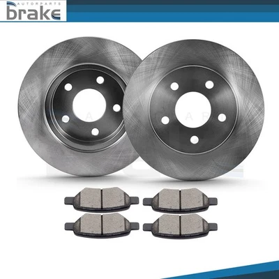 Fits 2005 - 2010 Chevrolet Cobalt 2.0L Rear Brake Rotors & Ceramic Pads Set - Image 1 of 4