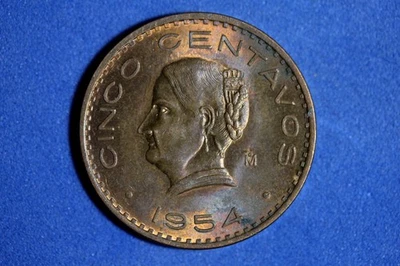 1954 Mexico 5 Centavos Brass Coin #M24396 - Image 1 of 2