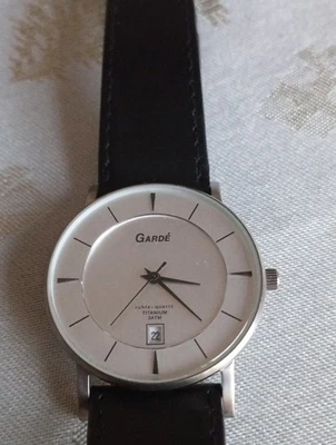 Armbanduhr Herren Ruhla/Garde Titanium Datum Neue Batterie Läuft Einwandfrei - Bild 1 von 4