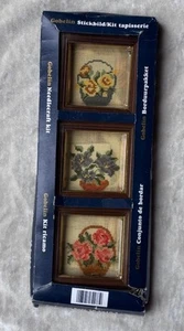 TAPESTRY FLORAL Needlecraft Kit With Frame & Yarn Kit NEW DAMAGED BOX ( LOT 1) - Picture 1 of 6